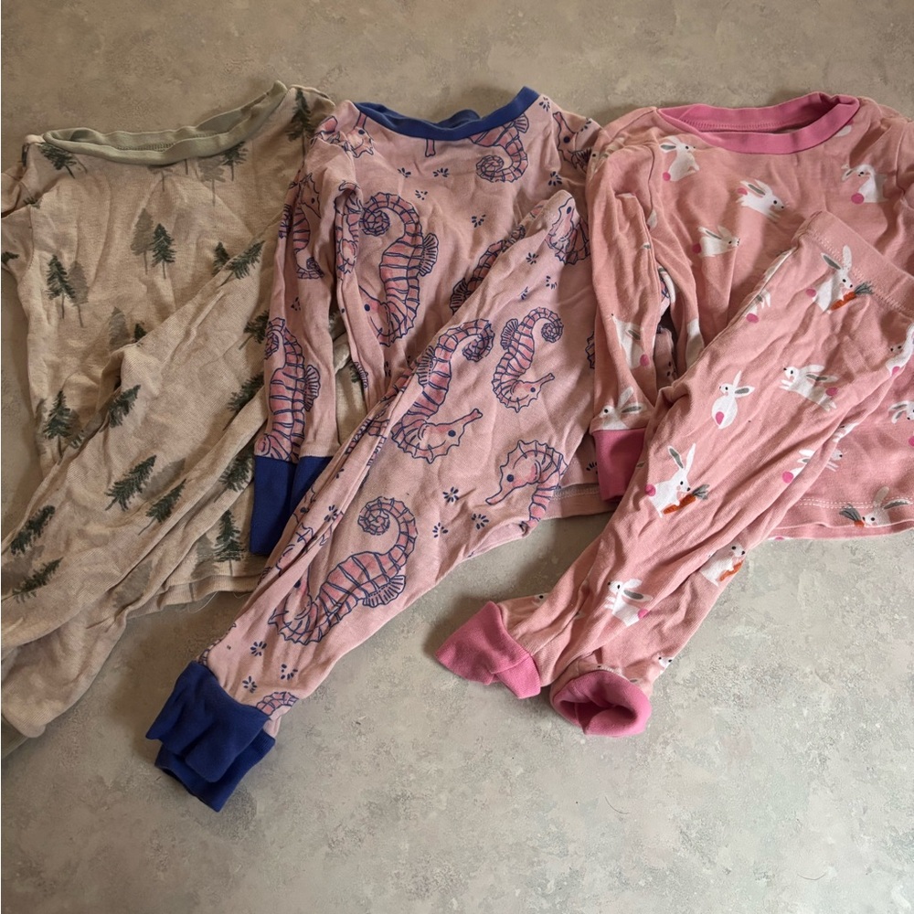 The Honest Company Kids Pajama Sets - Pink and Tan